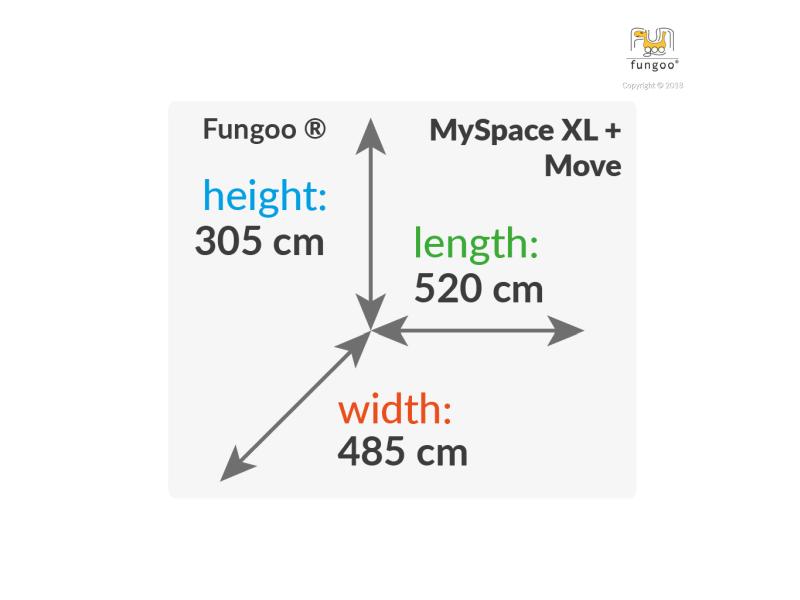 FUNGOO My SPACE XL Move+ / NADELHOLZ teak impr.