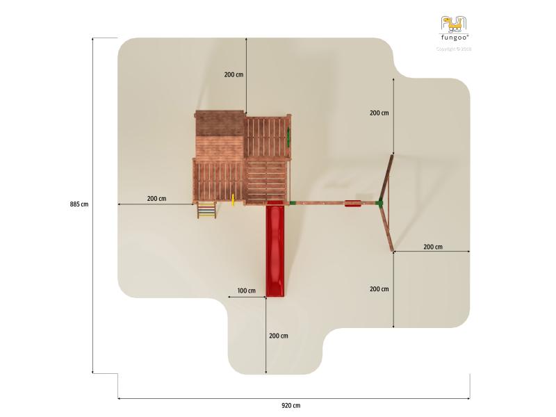 FUNGOO My SPACE XL Move+ / NADELHOLZ teak impr.