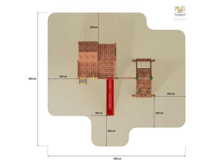 FUNGOO My SPACE XL Spider+ / NADELHOLZ teak impr.