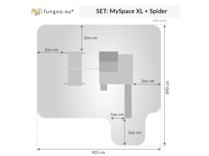 FUNGOO My SPACE XL Spider+ / NADELHOLZ teak impr.