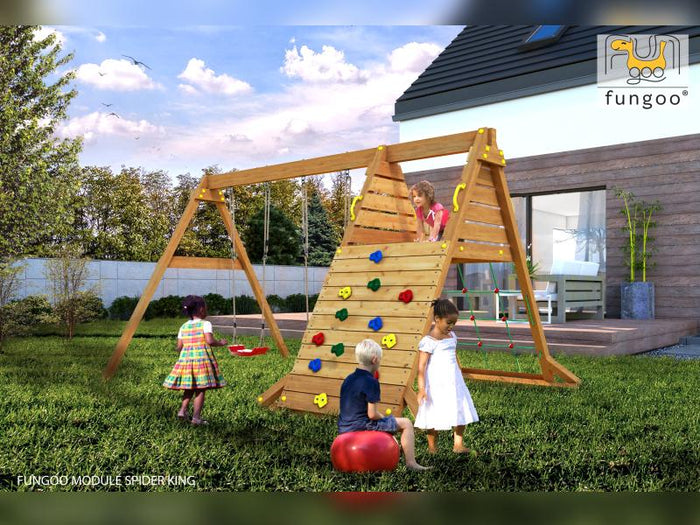 FUNGOO SPIDER KING (Schaukelsitz rot) / NADELHOLZ teak impr.