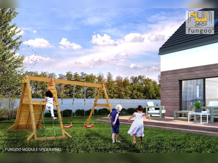 FUNGOO SPIDER KING (Schaukelsitz rot) / NADELHOLZ teak impr.