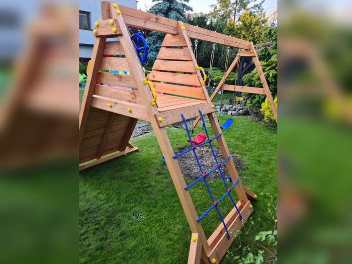 FUNGOO SPIDER KING (Schaukelsitz rot) / NADELHOLZ teak impr.