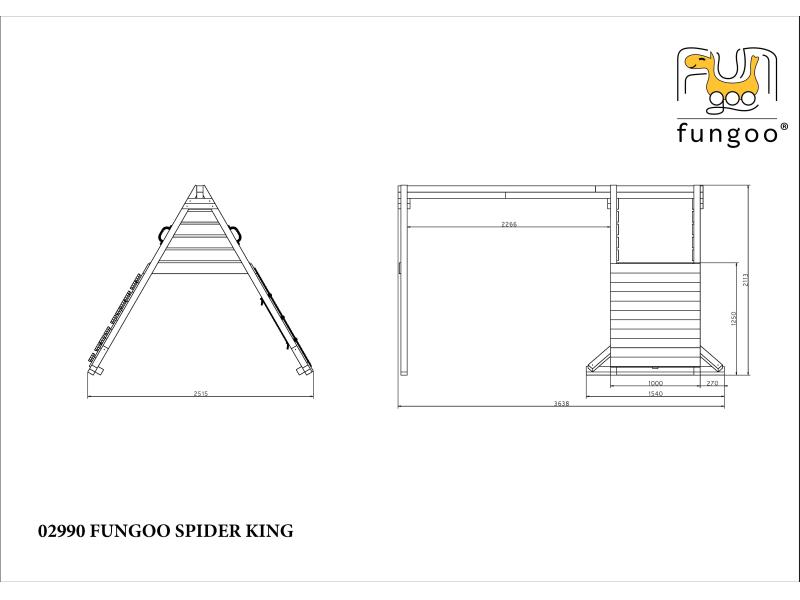 FUNGOO SPIDER KING (Schaukelsitz rot) / NADELHOLZ teak impr.