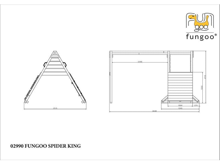FUNGOO SPIDER KING (Schaukelsitz rot) / NADELHOLZ teak impr.