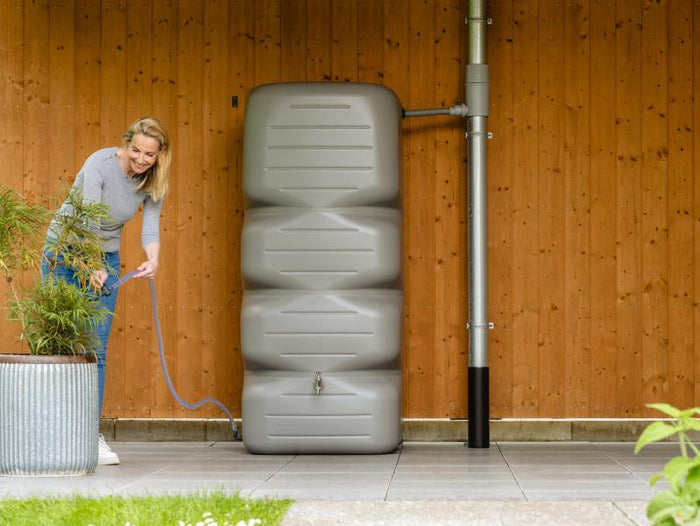 Garantia Regentonne Cubus 1000 Liter, betongrau