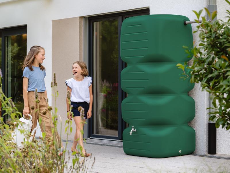 Garantia Regentonne Cubus 1000 Liter, dunkelgrün