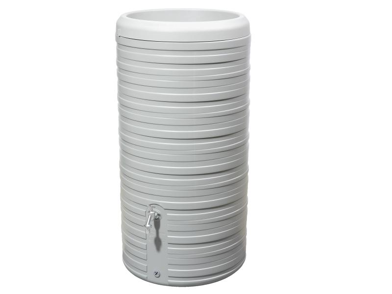 Garantia Regentonne Nordic 2in1, 300 Liter, steingrau, inkl. Pflanzschale