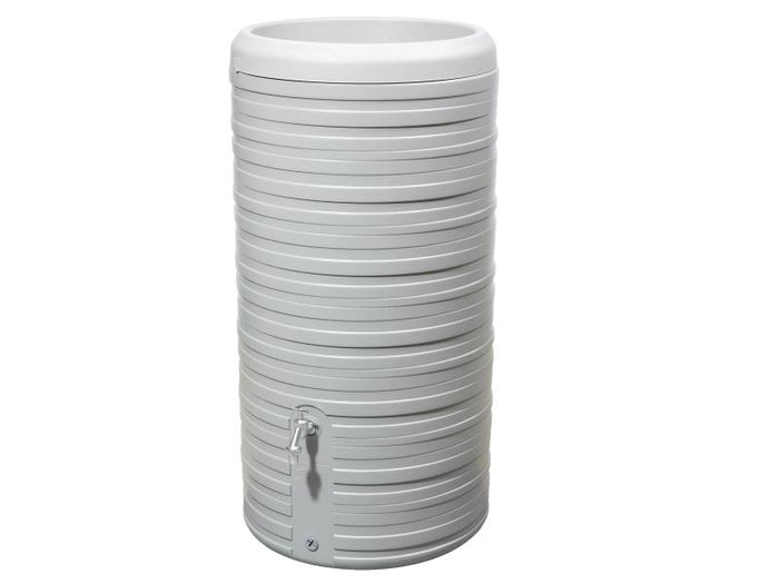 Garantia Regentonne Nordic 2in1, 300 Liter, steingrau, inkl. Pflanzschale