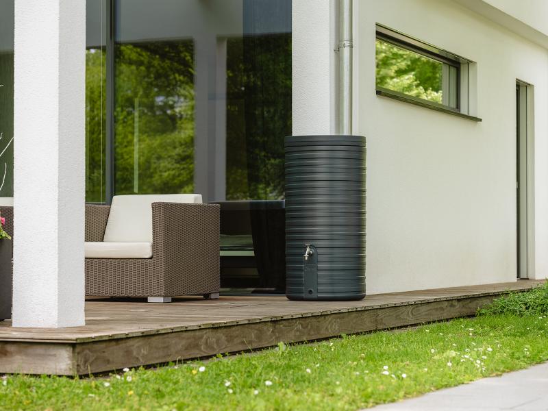 Garantia Regentonne Nordic, 300 Liter, graphit grey, inkl. Deckel