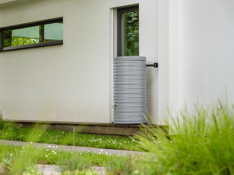 Garantia Regentonne Nordic, 300 Liter, steingrau, inkl. Deckel