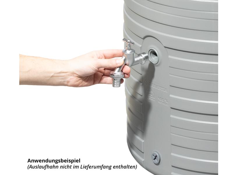 Garantia Regentonne Nordic, 300 Liter, steingrau, inkl. Deckel