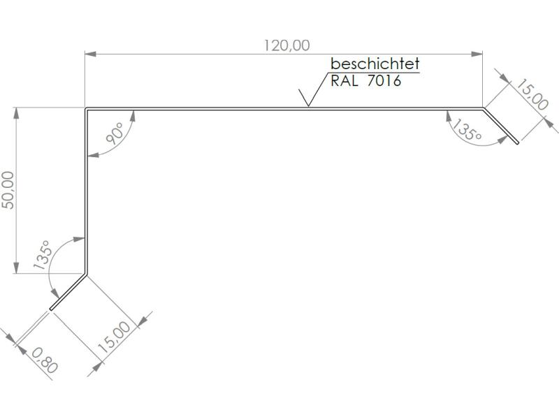 Giebelabdeckung Satteldach Typ 2a - 1 Stück