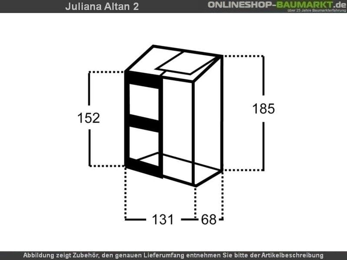 Halls Gewächshaus Altan 2 Alu SDPL