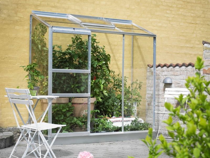 Halls Gewächshaus Altan 3 Alu Blankglas