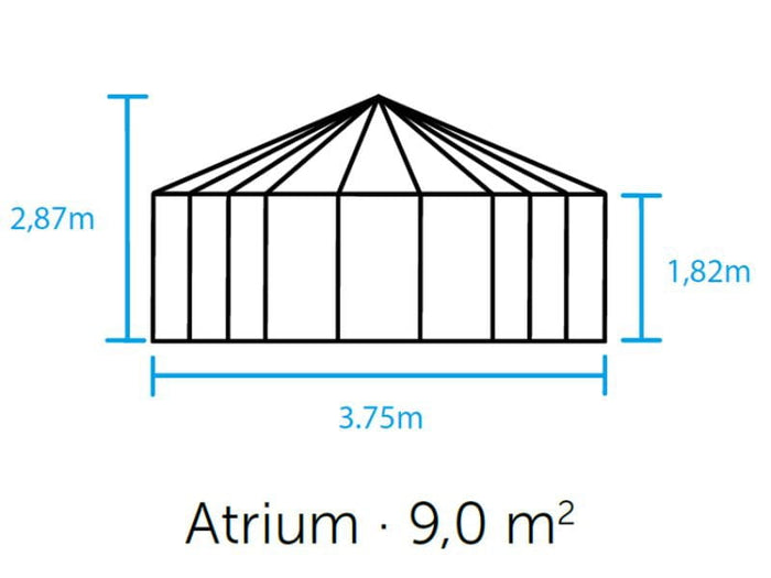 Halls Gewächshaus Atrium Grün Sicherheitsglas