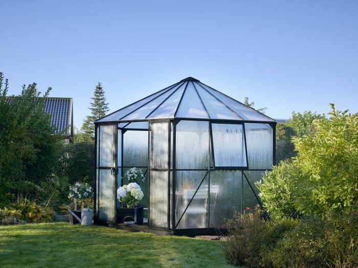 Halls Gewächshaus Atrium Schwarz Sicherheitsglas