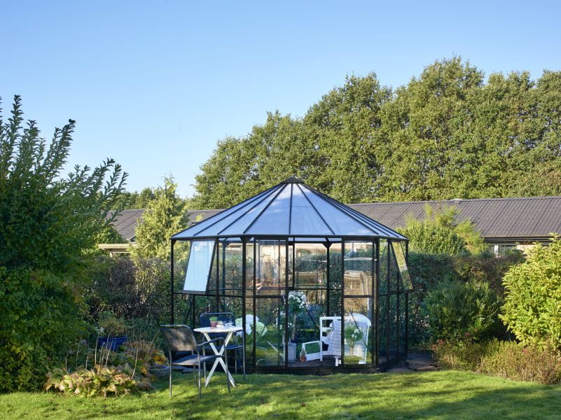 Halls Gewächshaus Atrium Schwarz Sicherheitsglas