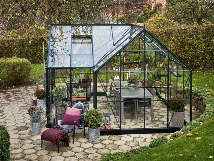 Halls Gewächshaus Garden Room Grün Sicherheitsglas