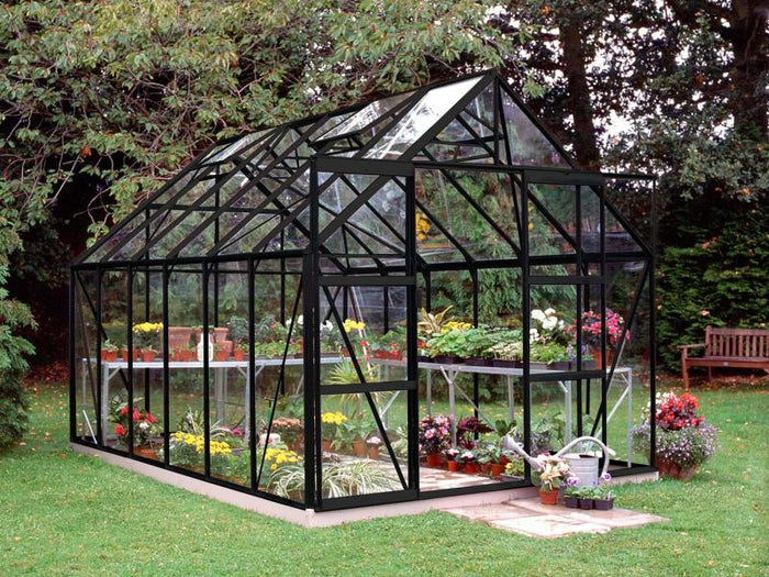 Halls Gewächshaus Magnum 128 Schwarz Sicherheitsglas