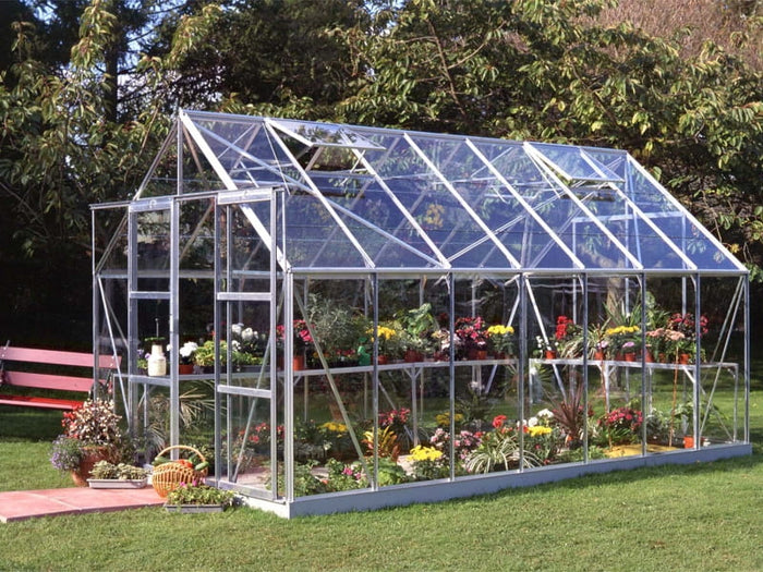 Halls Gewächshaus Magnum 148 Alu Sicherheitsglas, SPARSET inkl. Fundament