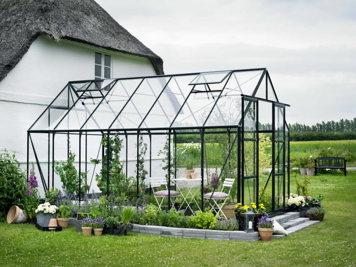 Halls Gewächshaus Magnum 148 Grün Sicherheitsglas