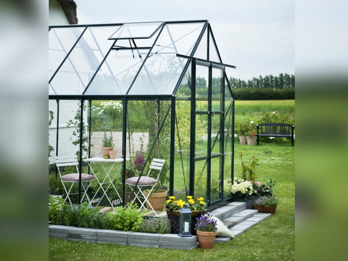 Halls Gewächshaus Magnum 148 Grün Sicherheitsglas