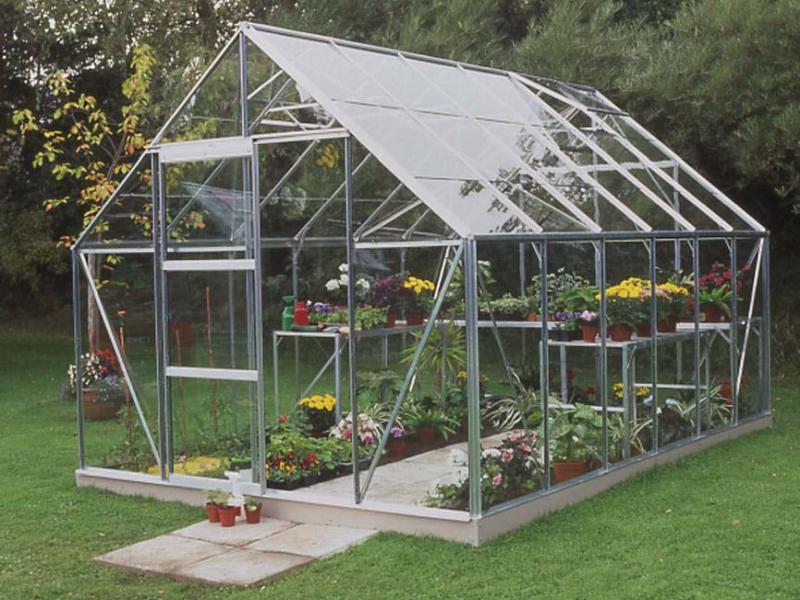 Halls Gewächshaus Universal 128 Alu Blankglas