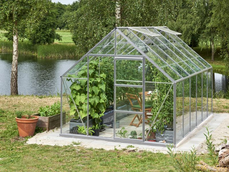 Halls Gewächshaus Universal 128 Alu Blankglas