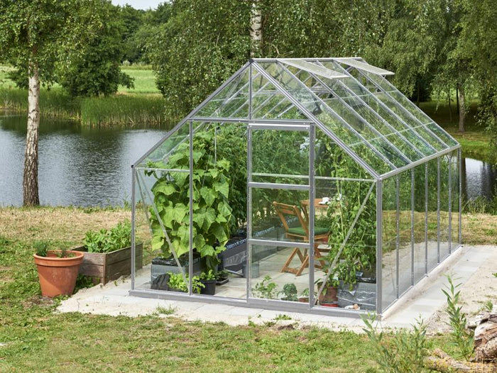 Halls Gewächshaus Universal 128 Alu Blankglas