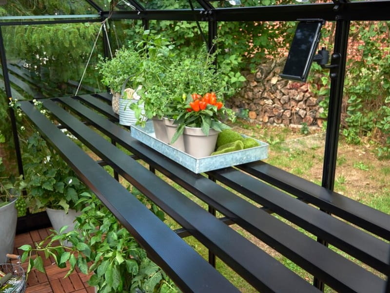 Halls Lamellen-Tisch - Qube 68 - schwarz - 4 Sektionen