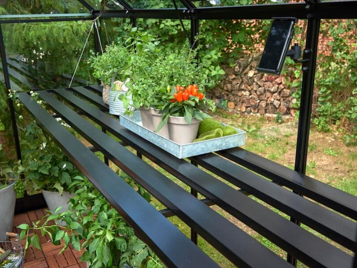 Halls Lamellen-Tisch - Qube 68 - schwarz - 4 Sektionen