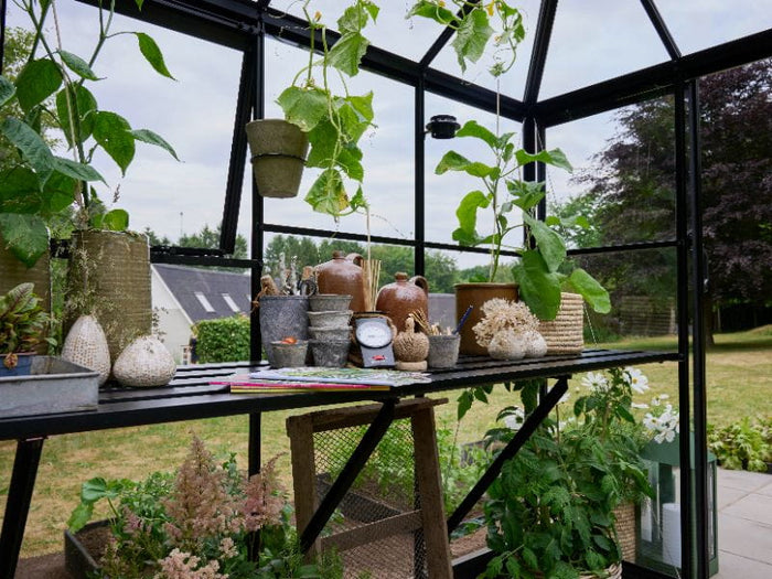 Halls Lamellentisch - Qube Square - schwarz