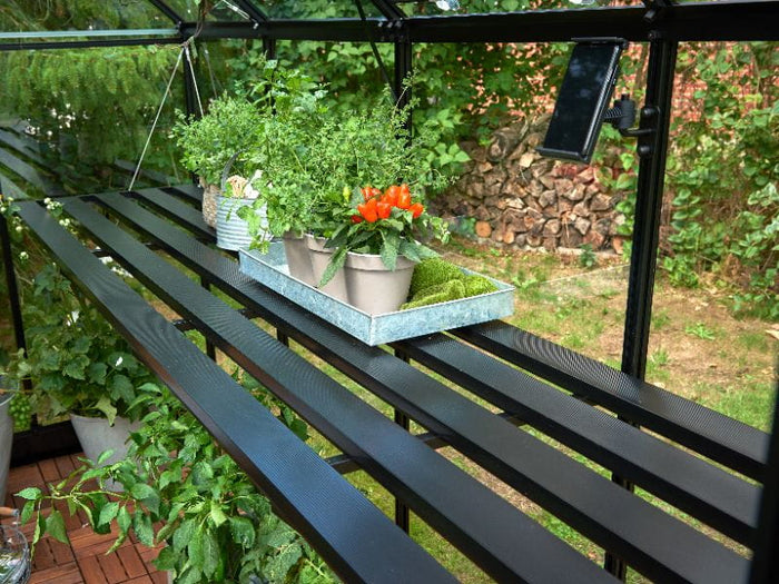 Halls Lamellentisch - Qube Square - schwarz