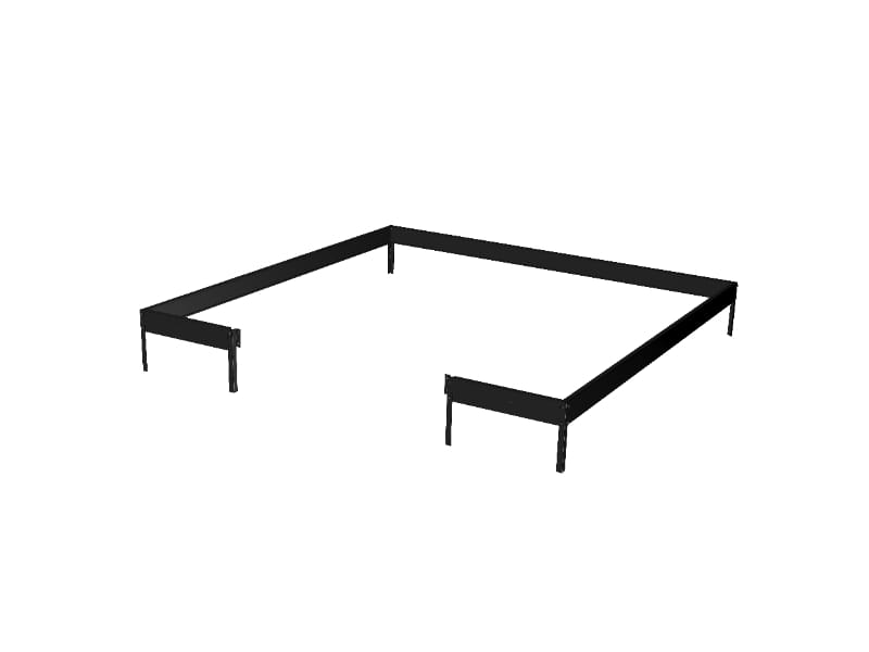 Halls Stahl-Fundament für Gewächshaus Qube Square, schwarz