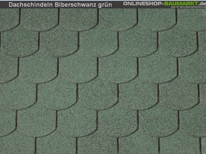 inkl. Wolff Dachschindeln Biberschwanz grün 16 Pakete