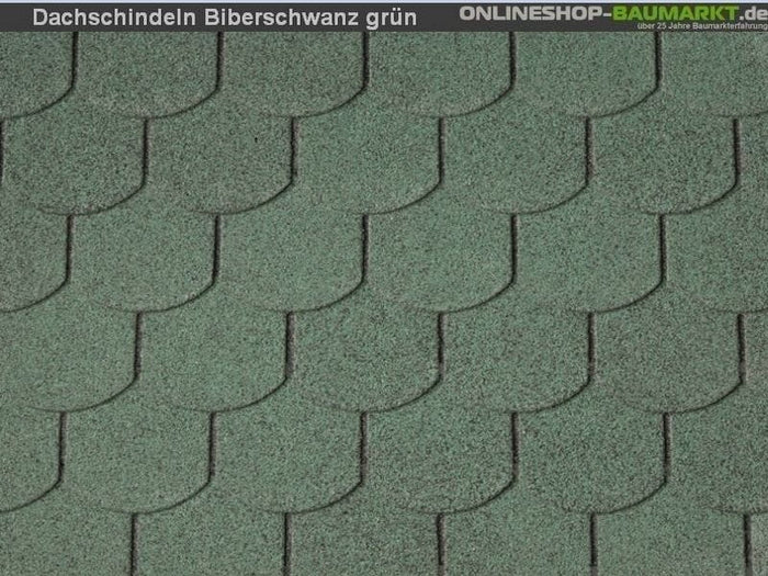 inkl. Wolff Dachschindeln Biberschwanz grün 22 Pakete