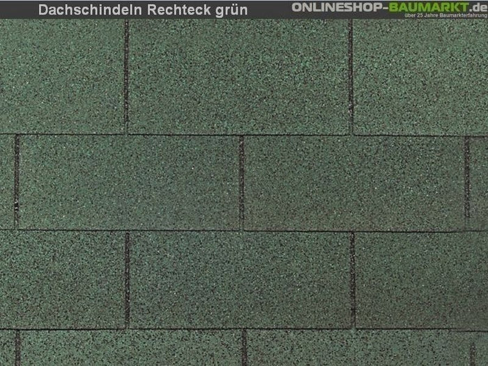inkl. Wolff Dachschindeln Rechteck grün 16  Pakete