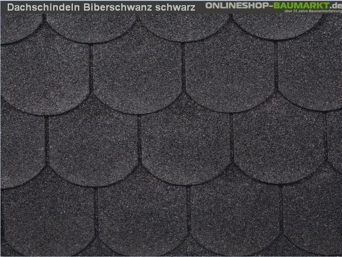 inkl. Wolff Schindeln Biberschwanz schwarz 7 Pakete