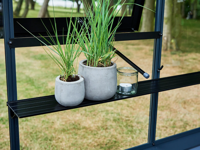 Juliana Alu-Regal  Schwarz 150x15 cm incl. Halter