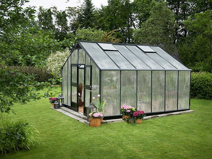 Juliana Gewächshaus Gärtner 16.2 anthrazit,10 mm Stegdoppelplatten