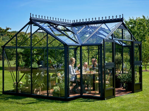 Juliana Gewächshaus Orangerie 15.2 Anthrazit pulverbeschichtet, 3mm Sicherheitsglas