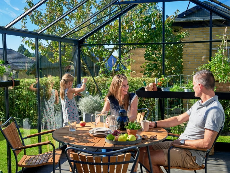 Juliana Gewächshaus Premium 13.0 anthrazit pulverbeschichtet, 3mm Sicherheitsglas