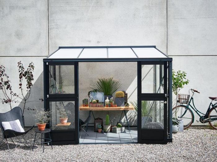 Juliana Gewächshaus Veranda 6.6 Anthrazit, 3mm Sicherheitsglas