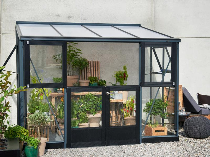 Juliana Gewächshaus Veranda 6.6 Anthrazit, 3mm Sicherheitsglas
