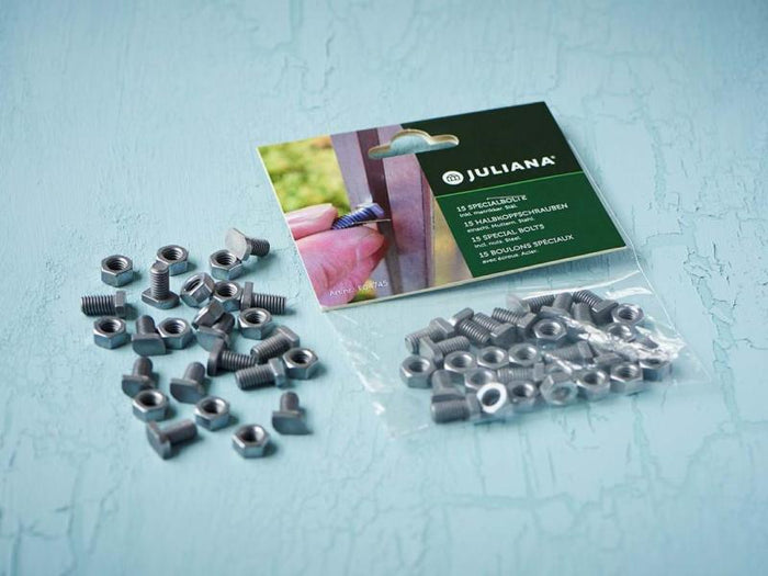 Juliana Halbkopfschrauben aus Stahl, 15 Stück