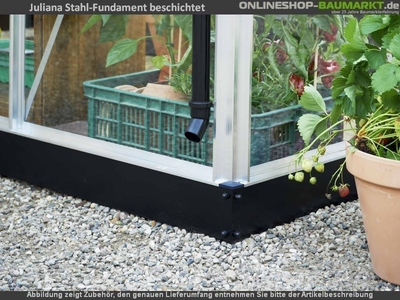 Juliana Stahl-Fundament für Gewächshaus Compact 5.0 schwarz