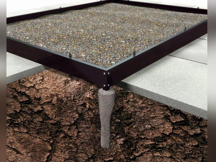 Juliana Stahl-Fundament für Gewächshaus Compact 6.6 schwarz