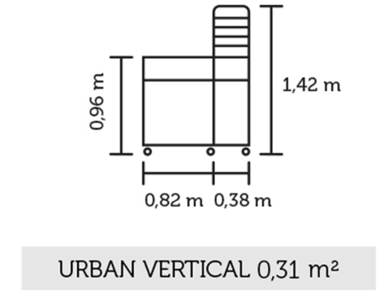 Juliana Urban Gewächshaus Vertical schwarz, 4mm Sicherheitsglas