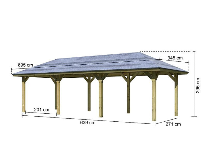 Karibu 4-Eck Pavillon Eco Perida 2